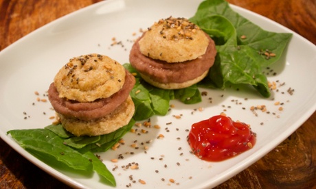 Natural Machines' mini-burgers.