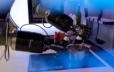 The Moley robot slaving over a hot stove.