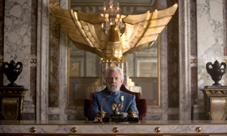 Donald Sutherland portrays President Snow in a scene from 