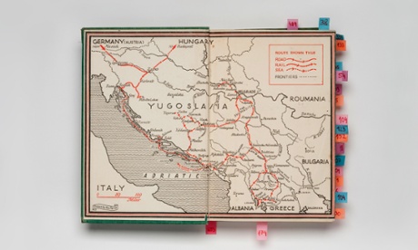 The Map of Yugoslavia from the first edition of Rebecca West's Black Lamb and Grey Falcon (1941)