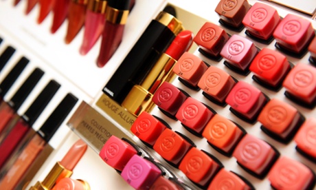 Lipstick on sale in a Fenwick cosmetics shop.