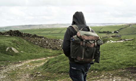 a contestant hikes across country in Hunted