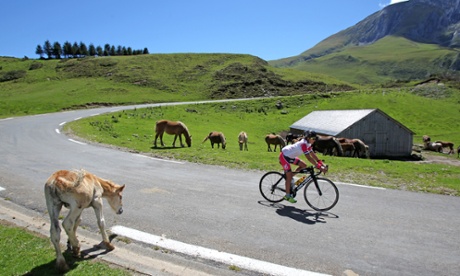Haute Route descent with horses