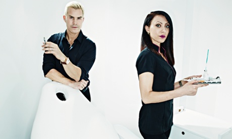 Dr Fredrik Andersson with assistant Olga Loenko at his London clinic