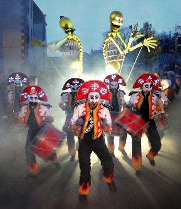 Les Tambours de la Muerte bring spectacle to Great Yarmouth's Out There festival.