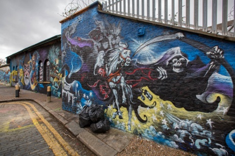 A Terry Pratchett mural in east London.