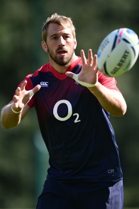 England captain Chris Robshaw in training last week.