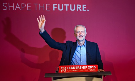 Corbyn at the Labour leadership election result