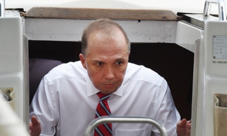 Peter Dutton said he made the remark about 'water lapping at your door' lightheartedly and meant no offence.