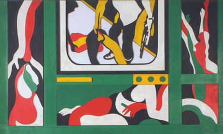 Morrem Tantos Homes e Eu Tao Aqui So (Vietnam series), 1968, by Teresinha Soares.