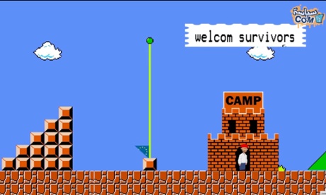 A screengrab from Syrian Super Mario