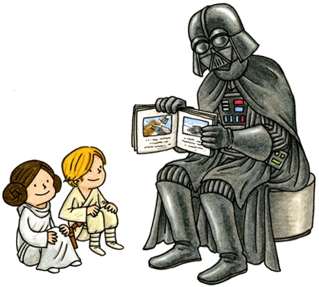 Vader with kids