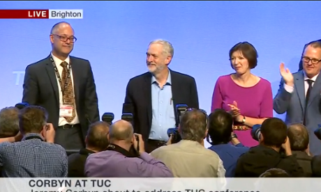 Jeremy Corbyn at the TUC