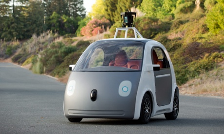 an early version of Google's prototype of a self-driving car