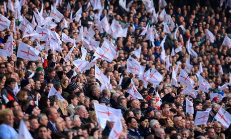 England fans at Twickenham Stadium.