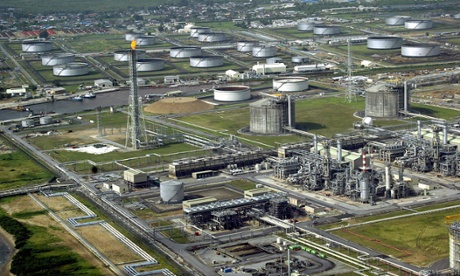 Shell's major oil and gas terminal on Bonny Island in southern Nigeria's Niger Delta.