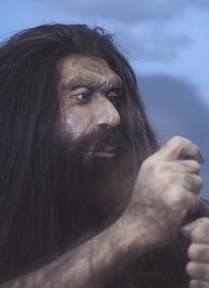 Neanderthals are portrayed in the novel as peaceful, in contrast to the more aggressive Homo sapiens.