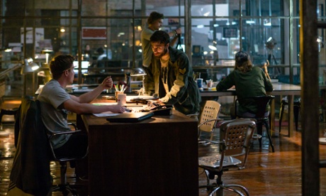 Joe Dempsie and Daniel Radcliffe in The Gamechangers.