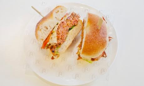 The Brass Rail's bialy roll.