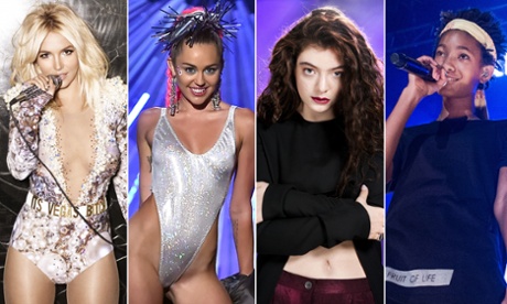 Britney Spears, Miley Cyrus, Lorde and Willow Smith.