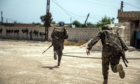 Taking cover … the battle scenes are gripping, like a in a computer game shoot 'em up.