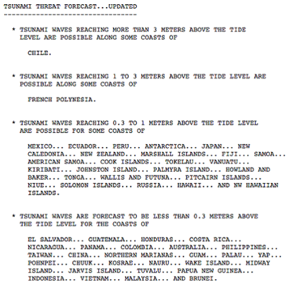 Tsunami Warning