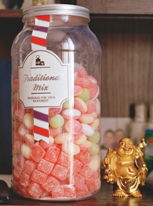 a jar of sweets