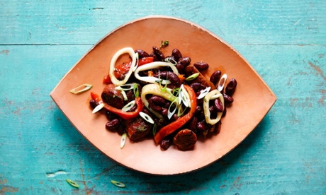 Just add a chunk of sourdough: chorizo, squid and kidney beans.