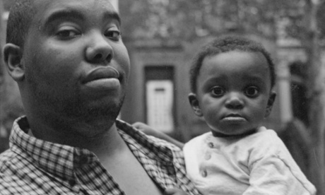 Coates with his son, Samori, in the summer of 2001.