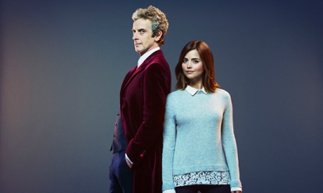 The Doctor and Clara… Peter Capaldi with Jenna Coleman.