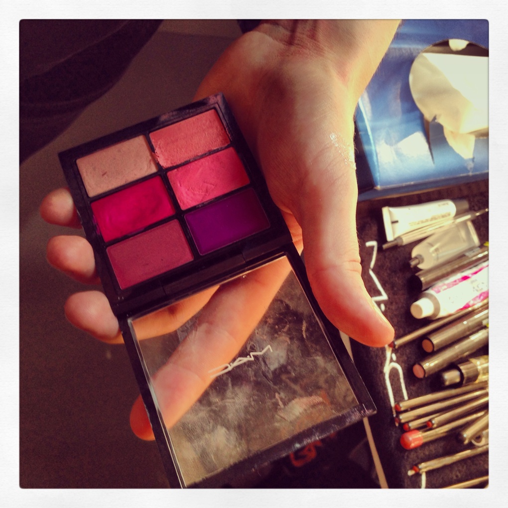 Backstage at the Sibling show