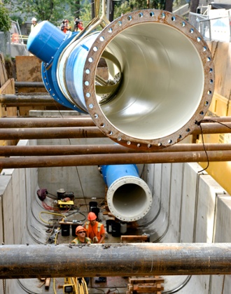 Installing LucidPipe technology.