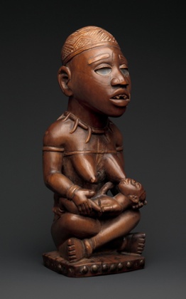Power Figure: Seated Female Nursing Child (nkisi).
