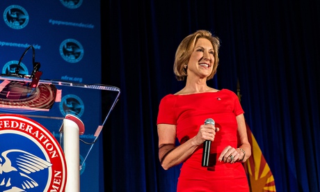 US Presidential candidate Carly Fiorina speaks in Phoenix
