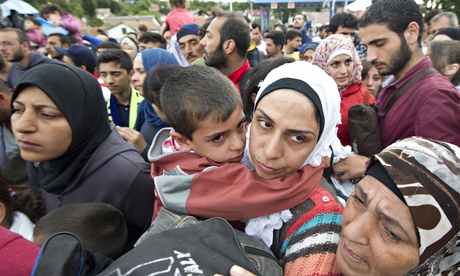 Slovenian Riot Police Block Refugees At Harmica Border Crossing