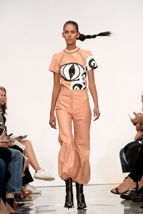 Swinging ponytails at JW Anderson.