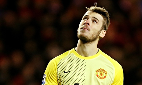 David de Gea’s deadline-day transfer to Real Madrid collapsed in a bitter row over timekeeping. Photograph: Lee Smith/Action Images