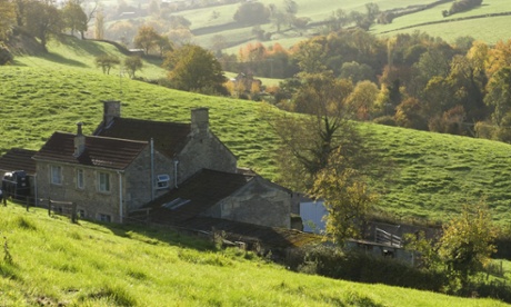 Early days: the farm in Somerset shortly after Dan moved in.