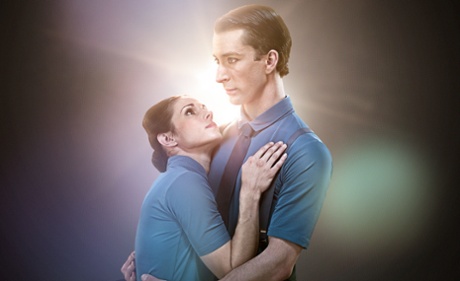 Rebel alliance: Tobias Batley as Winston and Martha Leebolt as Julia in 1984