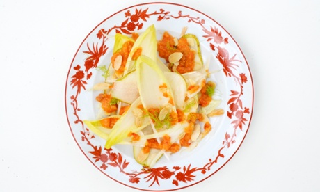 Nuno Mendes' chicory, pear and almond salad