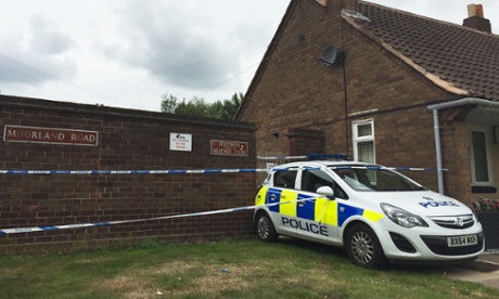 Are we there yet? A police Vauxhall Corsa makes it to a crime scene.