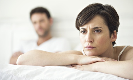 Couple not speaking after disagreement in bed