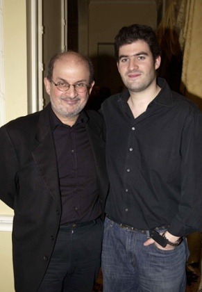 Rushdie with his son Zafar in 2004.