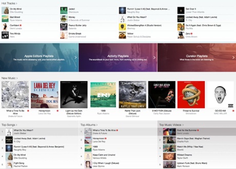 Apple Music's New section.