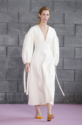 A model on the Emilia Wickstead catwalk.