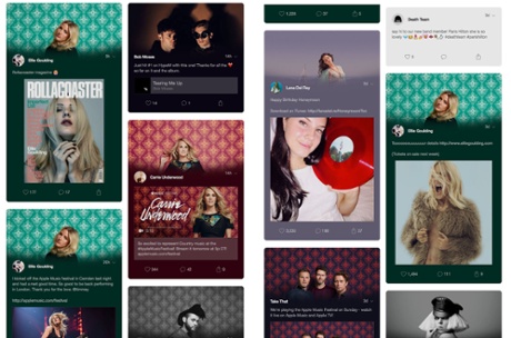 Two snapshots from my Connect feed: promotion and reposted updates.