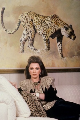 Big cat … Jackie Collins in the 1980s.