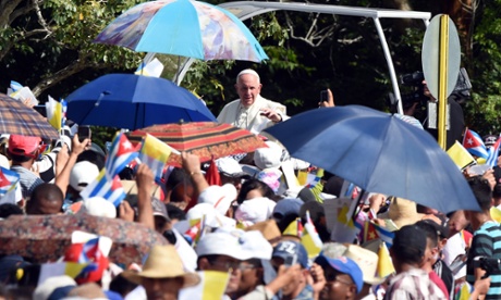 Pope Francis arrives to give morning mass