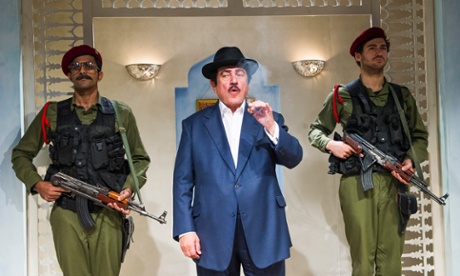 Steven Berkoff as Saddam Hussein in Anthony Horowitz's play Dinner With Saddam