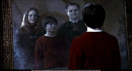 Potter meets his parents in the Mirror of Erised in Harry Potter and the Philosopher's Stone